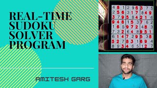 RealTime Sudoku Solver Program !! | Computer Vision | Artificial Intelligence | Python Programming
