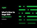 What's new in Sage300 v2023 pu3