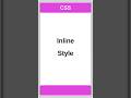 𝐈𝐧𝐥𝐢𝐧𝐞 𝐒𝐭𝐲𝐥𝐞 | #inline #style #css  #html5 #html #htmltutorial #webdevelopment  @Educationslearning