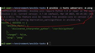Remove Ansible Deprecation "Purple Message" Warning (Python)