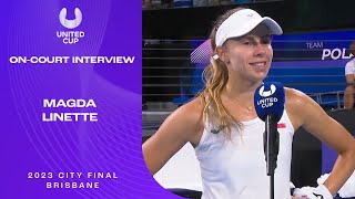 Magda Linette On-Court Interview | United Cup 2023 Brisbane Final