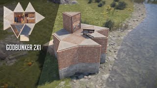 RUST SIMPLE 2X1 BUNKER BASE DESIGN BLUEPRINT