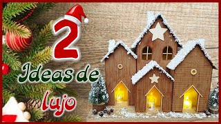 2 LINDOS ADORNOS NAVIDEÑOS CON CARTÓN - Christmas crafts with cardboard - Manualidades de Navidad