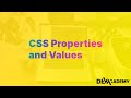 Learn HTML & CSS - CSS Properties and Values