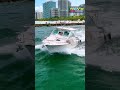 boat gets smacked at haulover inlet wavy boats