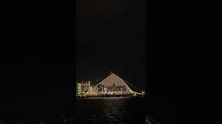 Samuel Beckett Bridge 📍 Dublin is rocking black and gold ⚫🟡  #steelers #NFLDublinGame #nfl