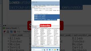 UPPER, LOWER AND INITCAP IN SQL ORACLE TUTORIAL|STRING FUNCTIONS