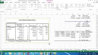 RCBD in Excel  -  تصميم القطاعات العشوائية الكاملة