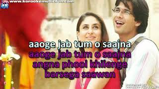 Aaoge Jab Tum  O Saajna Video Karaoke With Lyrics