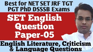 SET English Question Paper Solution with Explanation Part-2 | For NET SET TGT PGT PhD DSSSB