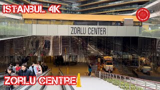 Zorlu Center Istanbul Walking Tour Luxury Shopping Mall in Türkiye |4K