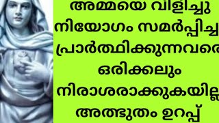 അമ്മയെ വിളിച്ചു ഈ പ്രാർത്ഥന ചൊല്ലി നിയോഗം സമർപ്പിക്കുന്നവർ ഒരിക്കലും നിരാശരാവുകയില്ലഅത്ഭുതം ഉറപ്പ്