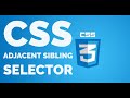 Adjacent sibling selector in css || Adjacent selector in css3 .By CodeETeach
