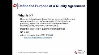 Implementing Quality Agreements