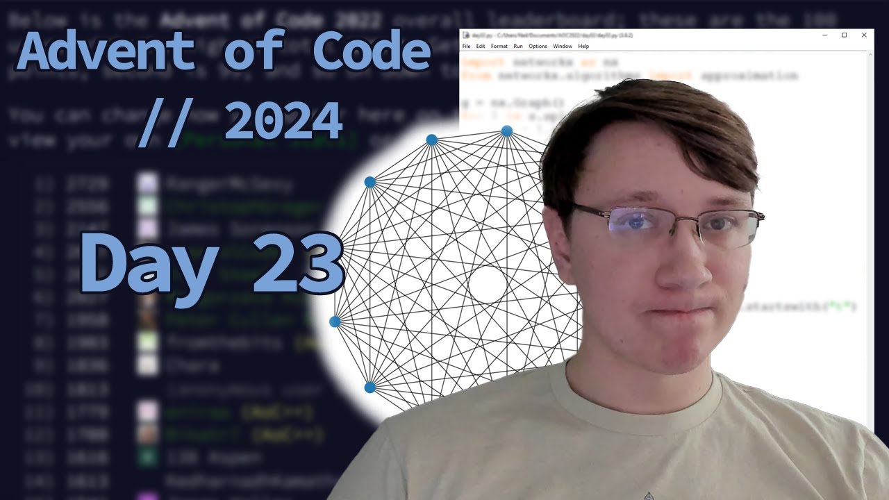 Advent Of Code 2024 Day 23 Youtube