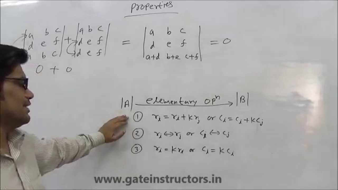 Determinant Of A Matrix, Inverse, Properties, 3 X 3 Matrix, 4 X 4 ...