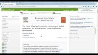 Locating permanent links in ScienceDirect