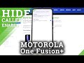 How to Hide/Show Caller ID on Motorola One Fusion+ | Manage Phone Number Visibility