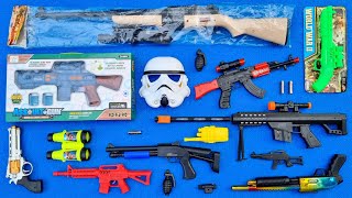 Collecting Sniper Rifles and AK47 Guns, Shotgun Star Wars M16 Cowboy Pistol Bubble Gun HK-G36 Gun