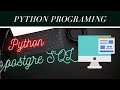 how to connect PostgreSQL to python part 2 (working of program)