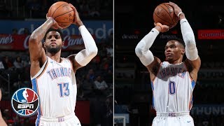 Westbrook, George, Adams each score 20+ to power Thunder over Pelicans | NBA Highlights