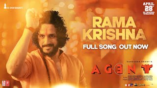 Rama Krishna Lyrical Song | Agent | Akhil Akkineni | Surender Reddy | Hiphop Tamizha