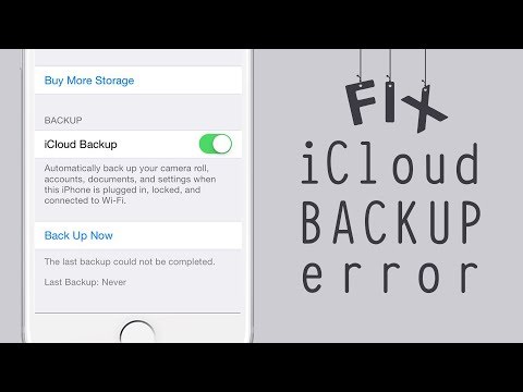Исправление ошибки резервного копирования iCloud