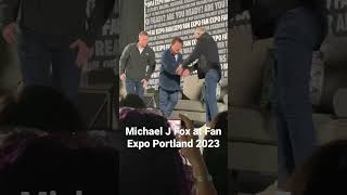 The legend Michael J Fox at Fan Expo Portland 2023.