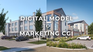 Architectural Visualisation | Digital Model (Clay Render) To Marketing CGI Show Reel #2
