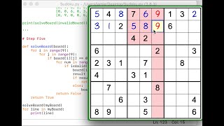 Using Backtracking to solve Sudoku - Python Solution