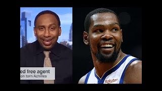Stephen A  Smith: "Kevin Durant WILL Stay With Warriors, if Kawhi Join