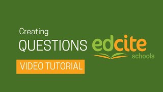 Creating New Questions Tutorial