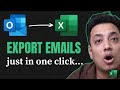 🔥 FREE TEMPLATE - Extract Emails from Outlook to Excel (One Click Extractor)