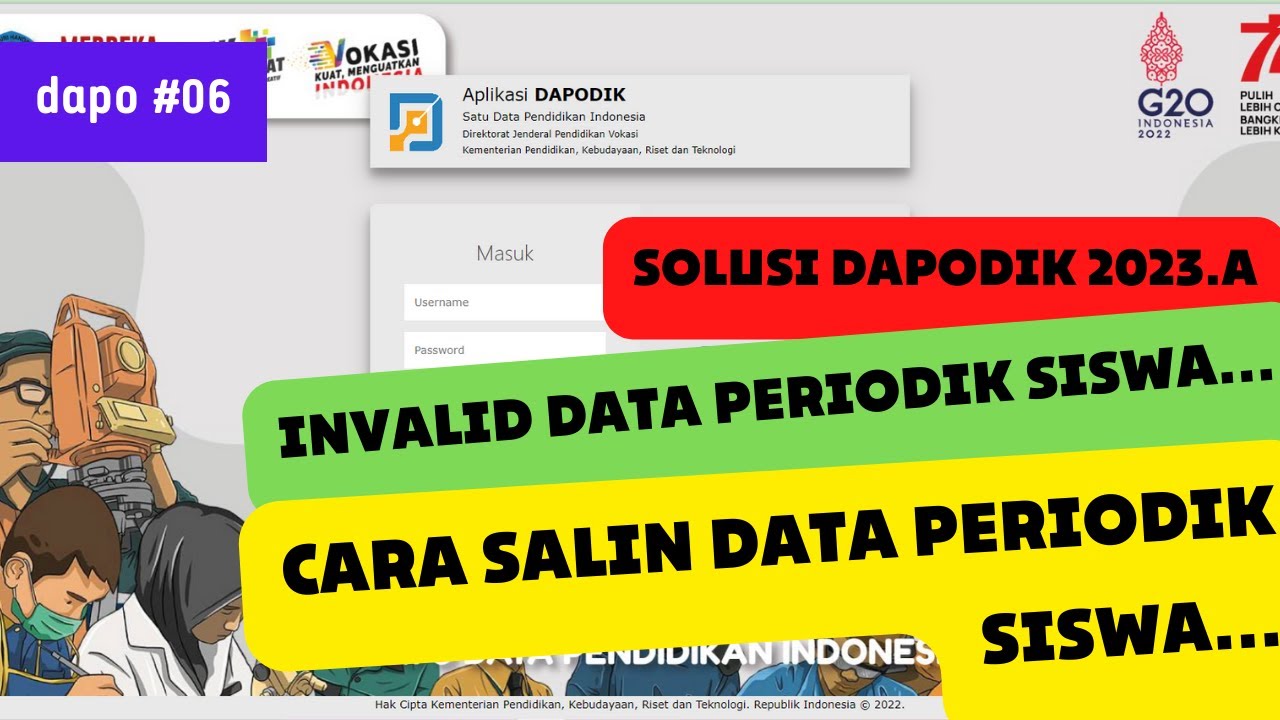 Solusi Mengatasi Invalid Data Periodik Siswa. Dapodik Versi 2023.a ...