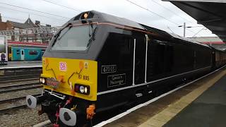 Royal train locomotive 67005 Queens Messenger at Crewe with The Cumbrian Mountaineer!