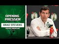 Brad Stevens: ENCOURAGED and SURPRISED by Porzingis Health | Celtics Media Day