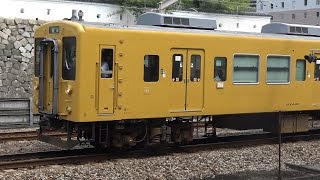 【4K】JR福塩線　地域色105系電車　ｵｶF-12編成　福山駅発車