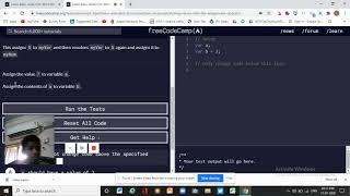 Learn Basic JavaScript Storing Values with the Assignment Operator freeCodeCamp org