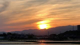 ウェザーリポート動画0508@神奈川県茅ヶ崎市 18:15 ぼんやり夕陽