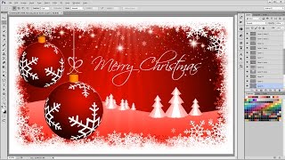 How to create a Christmas Background - Photoshop Tutorial - Timelaps