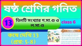 তথ্য সাজানো ও বিচার  || ষষ্ঠ শ্রেণির গনিত, কষে দেখি 13 (প্রশ্ন: 5-8) || wb class 6 math, chapter 13