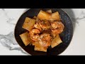 Authentic Italian Shrimps Pasta - Paccheri ai Gamberi