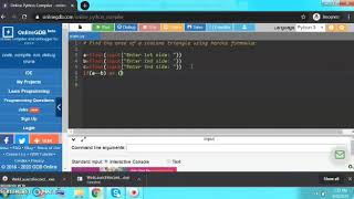 Python program to find area of a scalene triangle