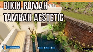 #2 BANGUN RUMAH MINI MINIMALIS LENGKAP DENGAN TAMAN DAN KOLAM.  #houseflipper #sandbox #rumahidaman