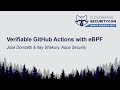 Verifiable GitHub Actions with eBPF - Jose Donizetti & Itay Shakury, Aqua Security