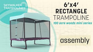 Skywalker Trampolines 6ft x 4ft Rectangle Winnie the Pooh Mini Trampoline Assembly Video