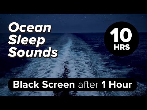 ASMR Cruise Ship Ambience 🚢Deck Ocean View ⚓Ocean Sleep Sounds 💤 Black ...