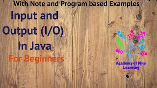 Java IO Basics | Input/Output in Java