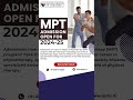 MPT Admission is open for 2024-25.