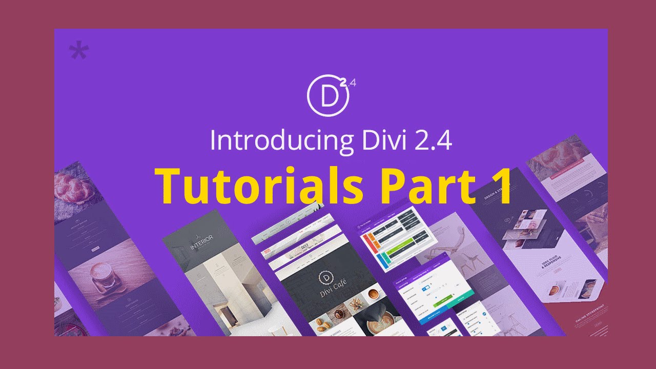 Divi Theme Elegant Themes Tutorial Series Divi 2.4 June 2015 Part 1 ...